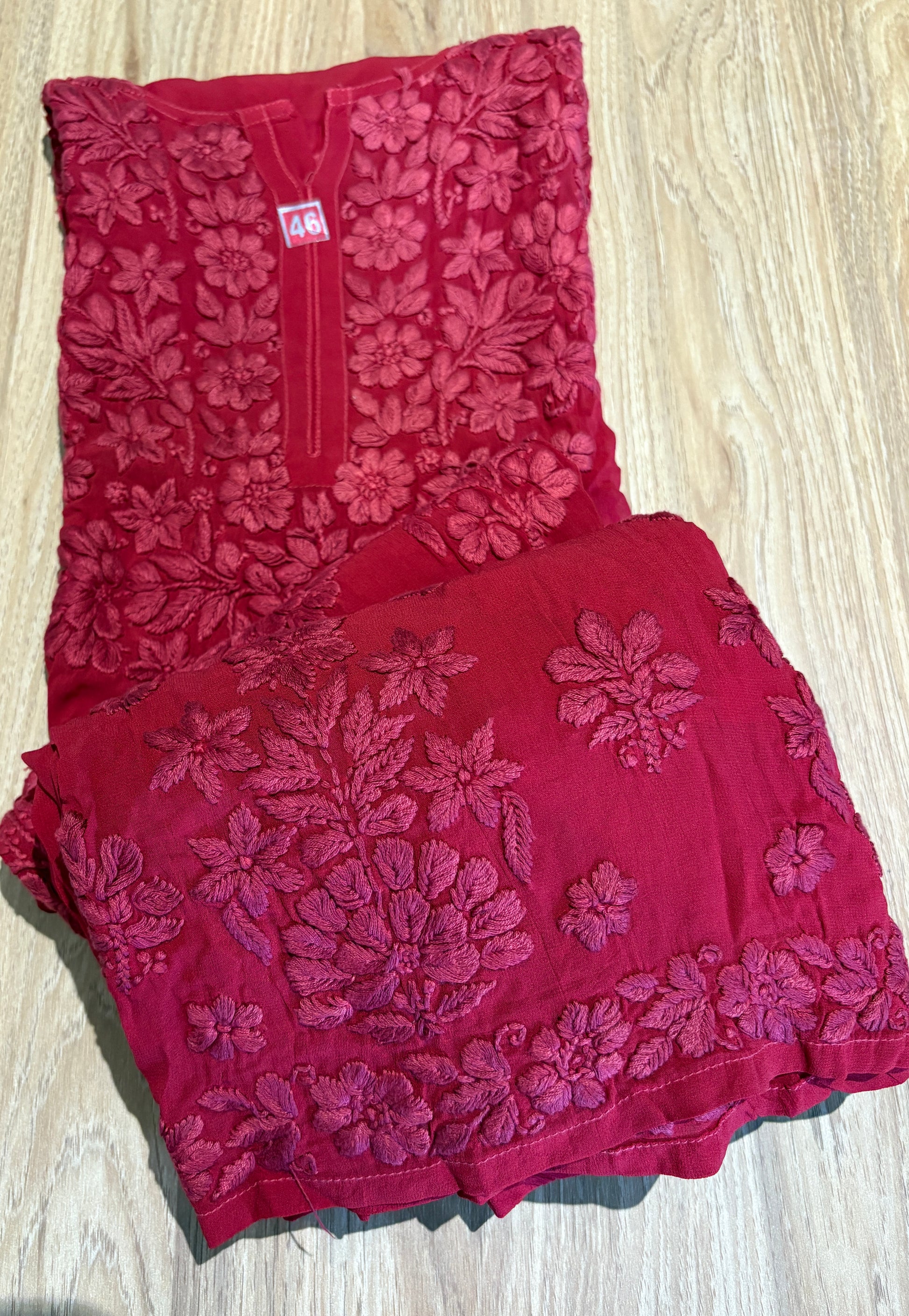 2 Piece Chikankari Set With Lining