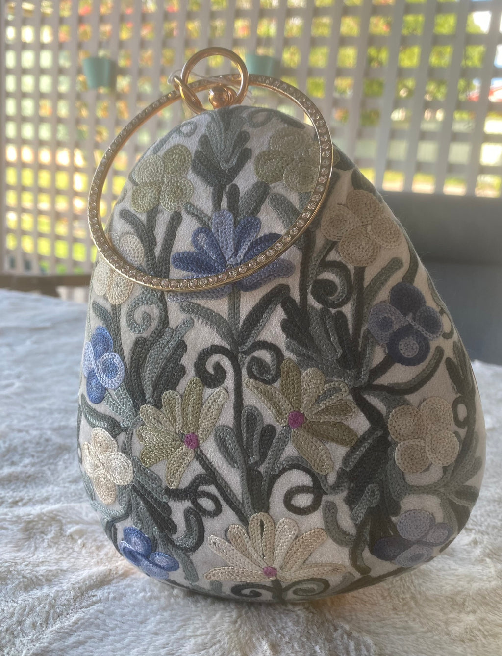 Women Embroidery Oval Shape Shoulder Bag