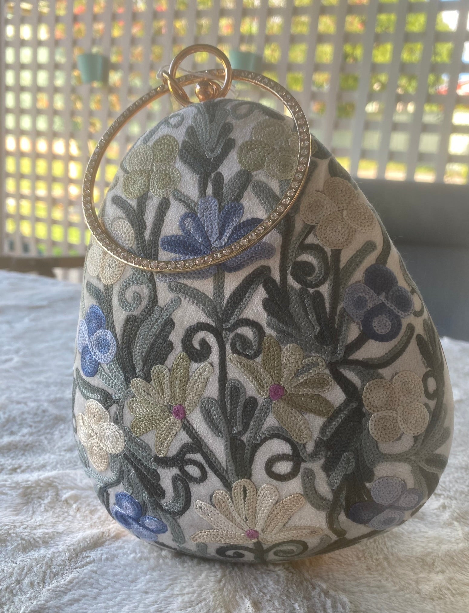 Women Embroidery Oval Shape Shoulder Bag