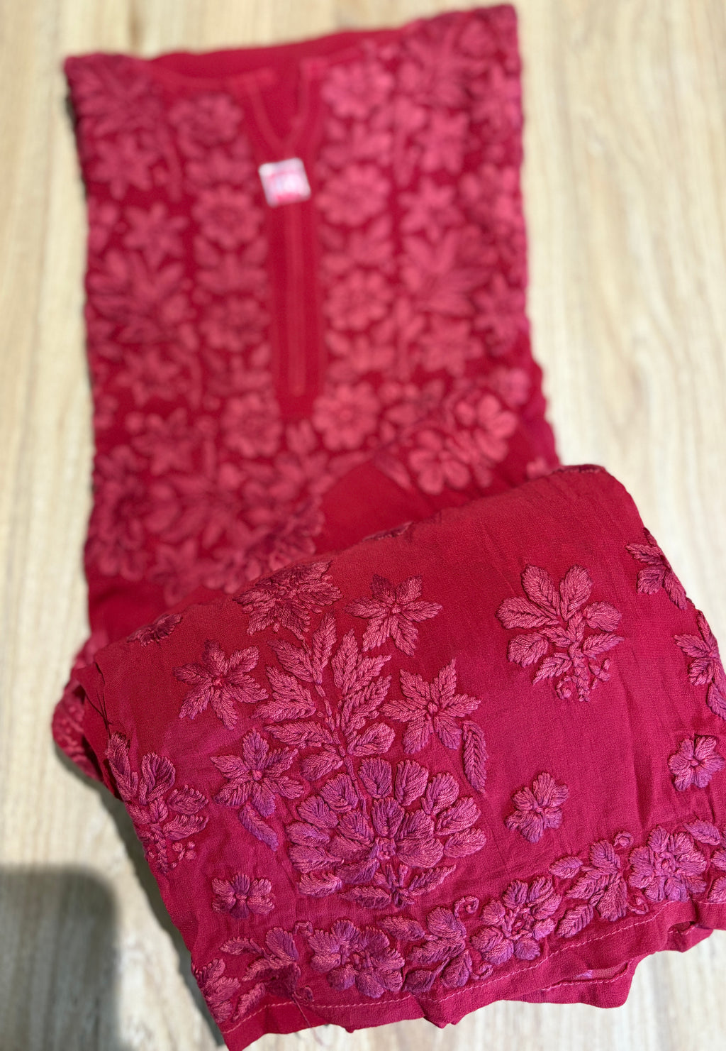2 Piece Chikankari Set With Lining