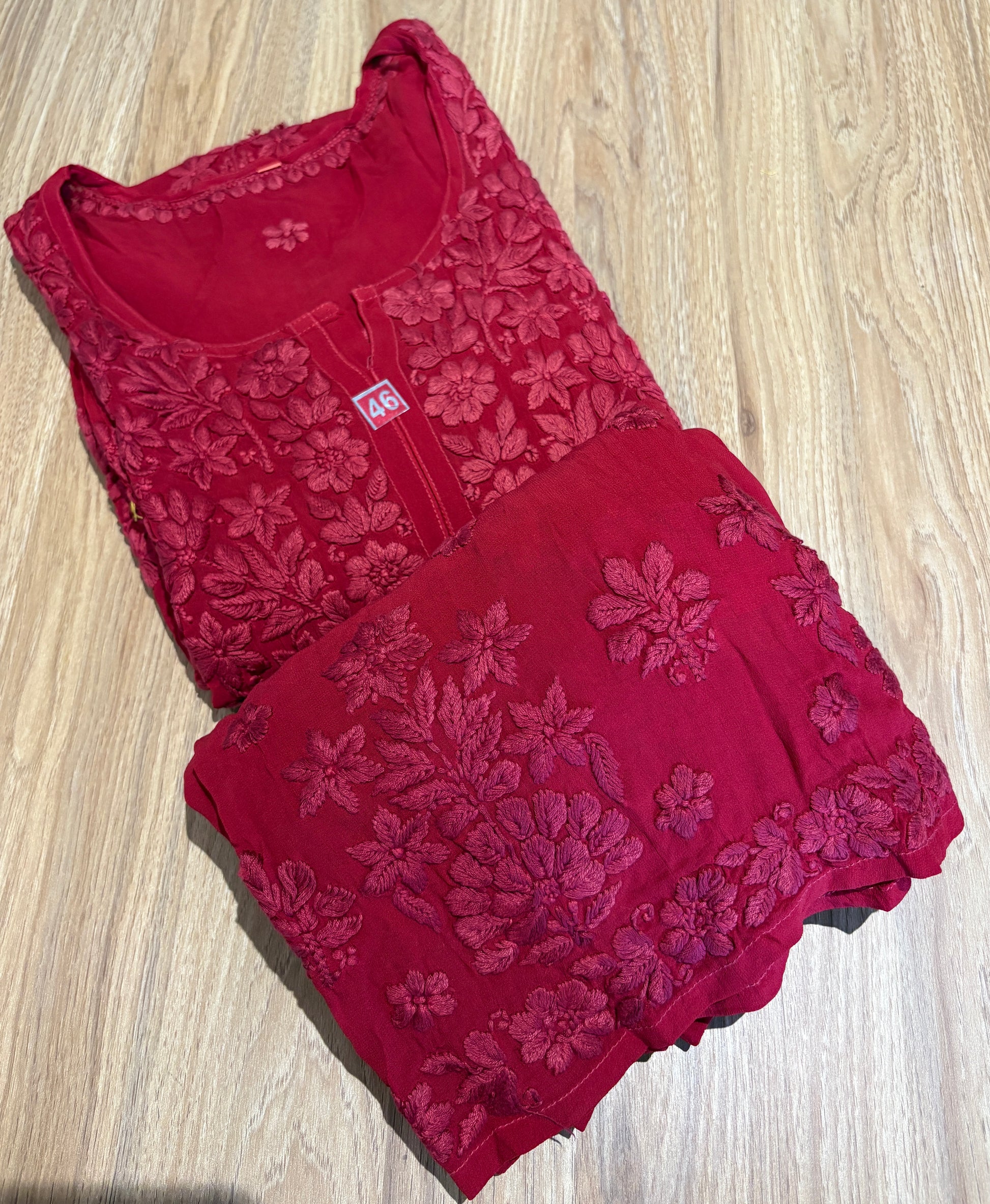 2 Piece Chikankari Set With Lining