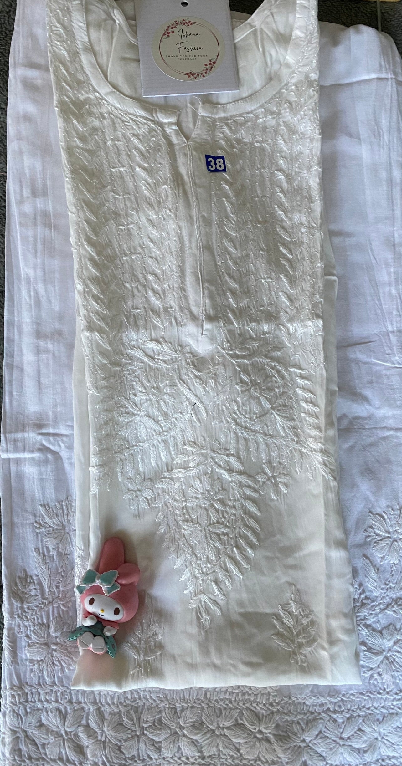 Soft Muslin Fabric Chikankari Kurti available for White Lovers!