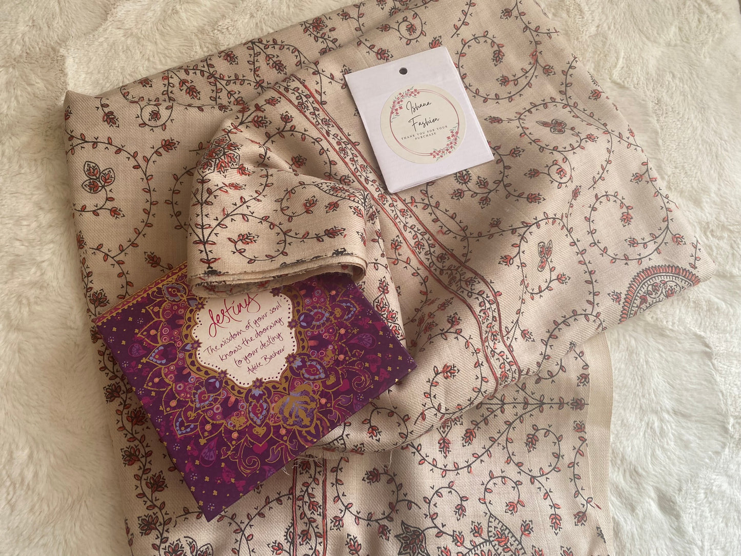 Embroidered Ladies’ Shawls in Beautiful Blush Shade