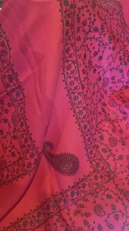 Embroidered Ladies’ Stoles in Pink Shade